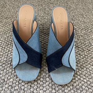 Coach Denim Mules